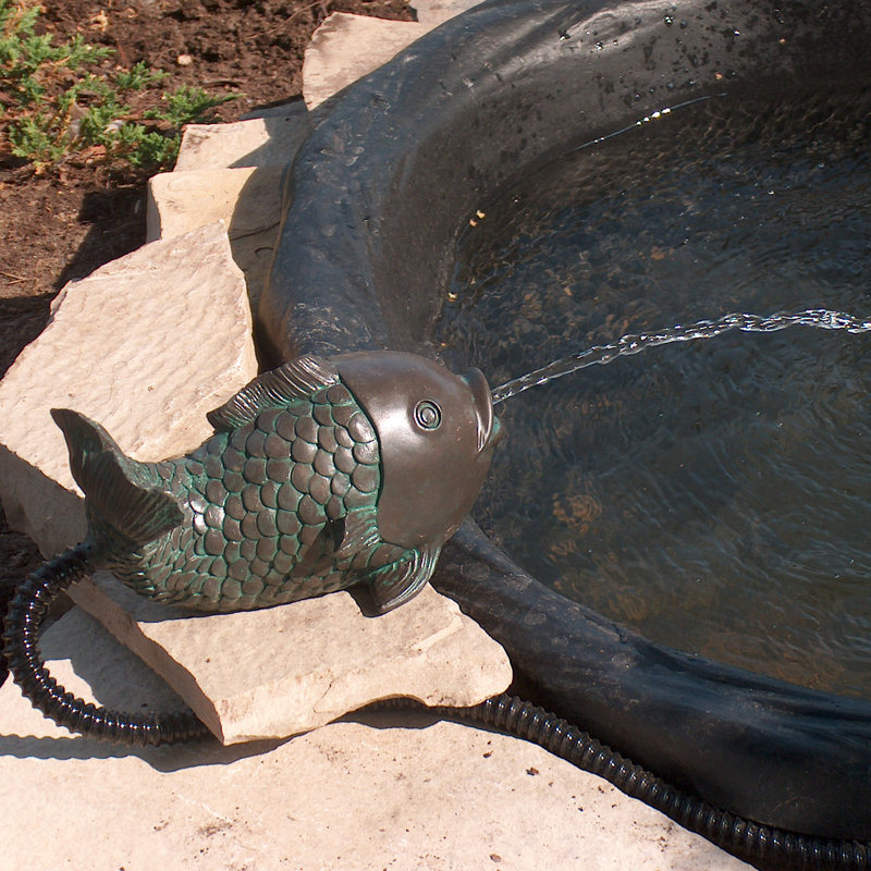 Algreen Fiberglass/Resin Fish Spitter Fountain & Reviews Wayfair